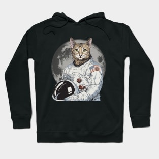 Astronaut Space Cat Moon Hoodie